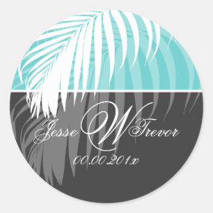 Sticker Rond PixDezines do-it-yourself couleurs/Blancs de palme