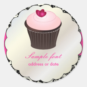 Sticker Rond PixDezines do-it-yourself couleurs, cupcake+olivia