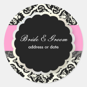 Sticker Rond PixDezines do-it-yourself couleurs, olivia damask