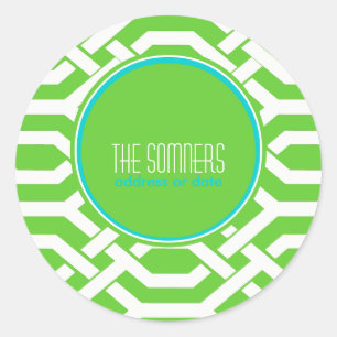 Sticker Rond PixDezines do-it-yourself couleurs, trellis kew