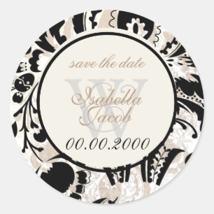 Sticker Rond PixDezines dolcé damask do-it-yourself couleur