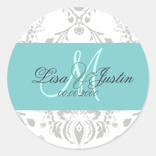 Sticker Rond PixDezines dolcé damask do-it-yourself couleur (Devant)