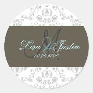 Sticker Rond PixDezines dolcé damask do-it-yourself couleur
