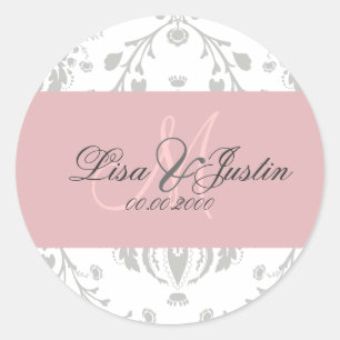 Sticker Rond PixDezines dolcé damask do-it-yourself couleur