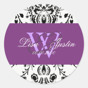 Sticker Rond PixDezines dolcé damask do-it-yourself couleur