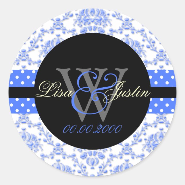 Sticker Rond PIxDezines dolcè damask/do-it-yourself couleur arr (Devant)