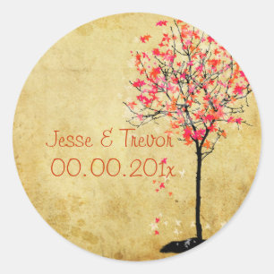 Sticker Rond PixDezines érable vintage/rose