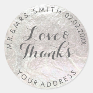 Sticker Rond PixDezines FAUX FOIL, PLATINUM