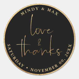 Sticker Rond PixDezines FAUX OR LOVE+MERCI   DO-IT-YOURSELF COU