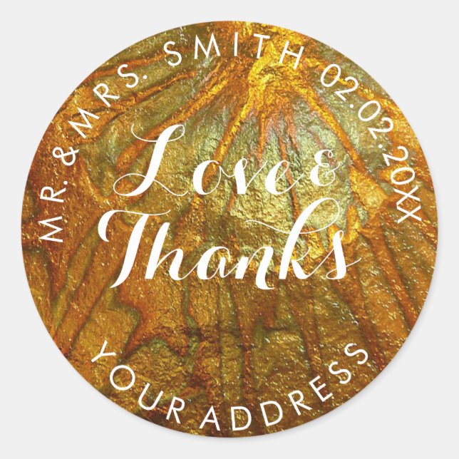 Sticker Rond PixDezines FAUX OR MÉTALLIQUE (Devant)