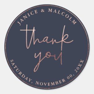 Sticker Rond PixDezines FAUX ROSE GOLD MERCI DIY COULEUR