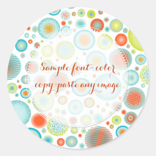 Sticker Rond PixDezines fêtes de Noël/DIYbackground