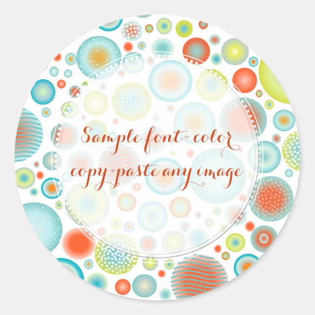 Sticker Rond PixDezines fêtes de Noël/DIYbackground (Devant)