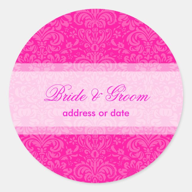 Sticker Rond PixDezines Fidora Vintage Damask (Devant)