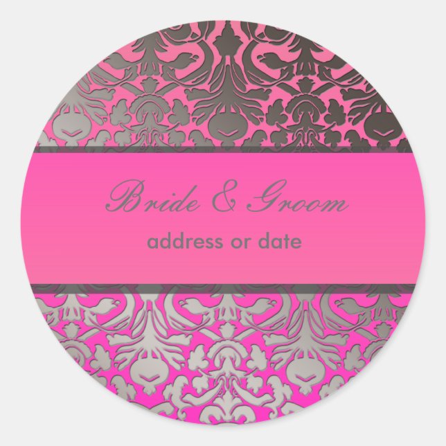 Sticker Rond PixDezines Flora Damask (Devant)