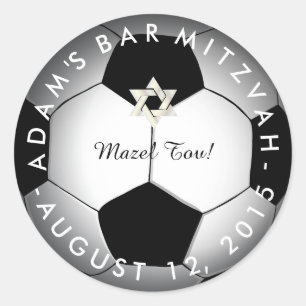Sticker Rond PixDezines Football Mitzvah