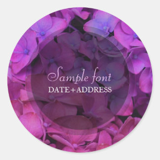 Sticker Rond PixDezines hortensia bleu/couleur de fond diy