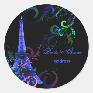 Sticker Rond PixDezines la tour eiffel/paris