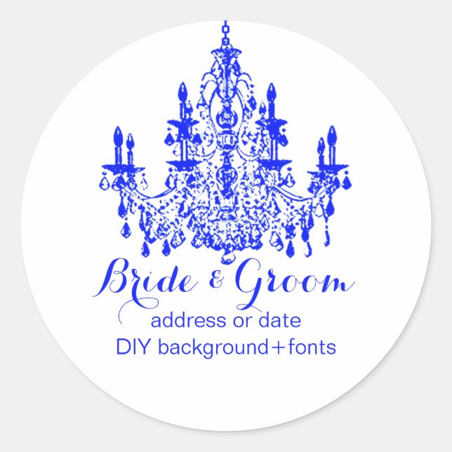 Sticker Rond PixDezines lustre bleu éblouissant (Devant)