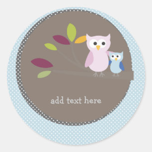 Sticker Rond PixDezines maman+bébé pour un baby shower