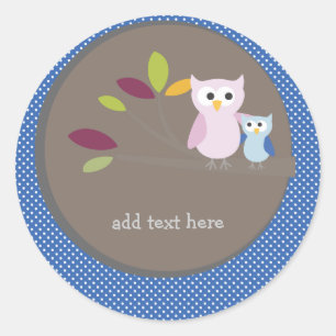 Sticker Rond PixDezines maman+bébé pour un baby shower