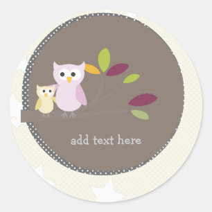 Sticker Rond PixDezines maman+bébé pour un baby shower