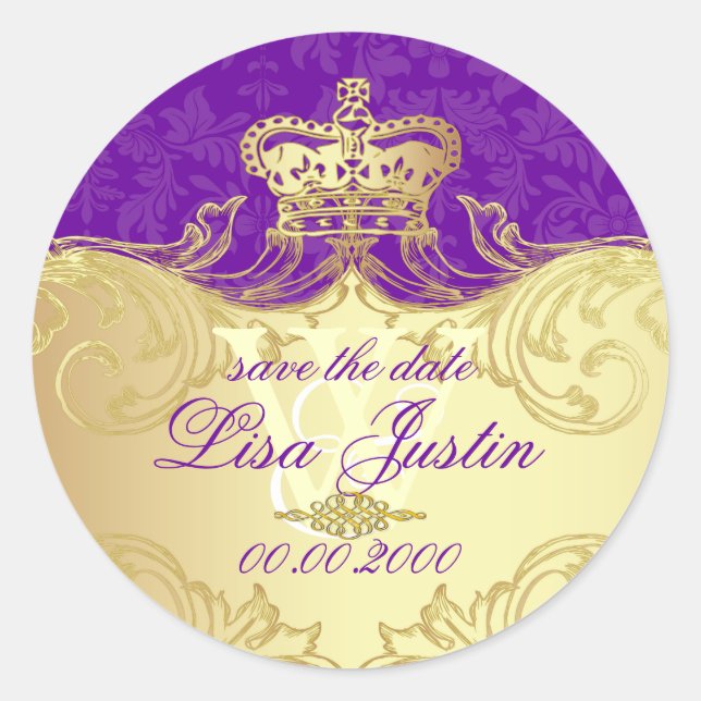 Sticker Rond PixDezines Marie Antoniette/do-it-yourself violet  (Devant)