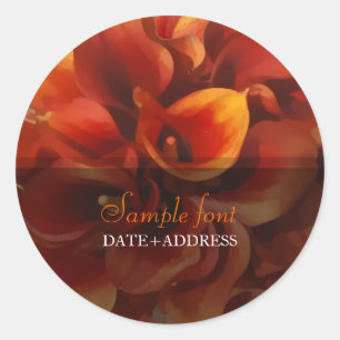 Sticker Rond PixDezines orange calla/do-it-yourself couleur arr