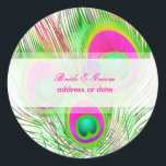 Sticker Rond PixDezines Peacock Feather/diyfont couleur<br><div class="desc">PixDezines do-it-yourself stickers plumes paon,  tous les éléments sont modifiables. com</div>