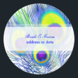 Sticker Rond PixDezines Peacock Feather/do-it-yourself couleur<br><div class="desc">PixDezines do-it-yourself stickers plumes paon,  tous les éléments sont modifiables. com</div>