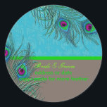 Sticker Rond PixDezines Peacock Feather/do-it-yourself couleur<br><div class="desc">PixDezines do-it-yourself stickers plumes paon,  tous les éléments sont modifiables. com</div>