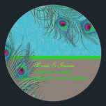 Sticker Rond PixDezines Peacock Feather/do-it-yourself couleur<br><div class="desc">PixDezines do-it-yourself stickers plumes paon,  tous les éléments sont modifiables. com</div>