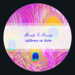 Sticker Rond PixDezines Peacock Feather/do-it-yourself couleur<br><div class="desc">PixDezines do-it-yourself stickers plumes paon,  tous les éléments sont modifiables. com</div>