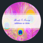 Sticker Rond PixDezines Peacock Feather/do-it-yourself couleur<br><div class="desc">PixDezines do-it-yourself stickers plumes paon,  tous les éléments sont modifiables. com</div>