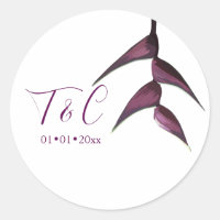 PixDezines Plum minimaliste / Heliconia violette f