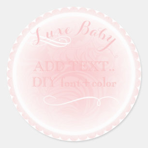 Sticker Rond PixDezines rose doillie avec des rouleaux