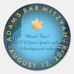 Sticker Rond PixDezines Tallit Bar Mitzvah/do-it-yourself coule