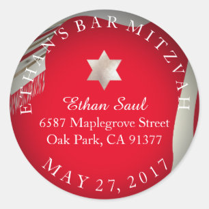 Sticker Rond PixDezines Tallit Bar Mitzvah/Env. Scelleur