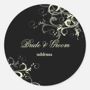 Sticker Rond PixDezines, tourbillons de vanille/do-it-yourself