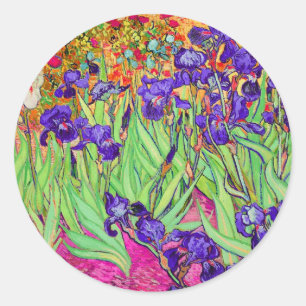 Sticker Rond PixDezines van gogh iris/st. remy
