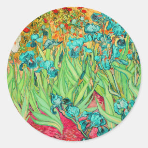 Sticker Rond PixDezines van gogh iris/st. remy