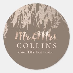 Sticker Rond PixDezines Willow/Faux Pink Gold/DIY background