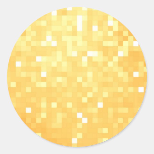 Sticker Rond Pixel d'or (Devant)