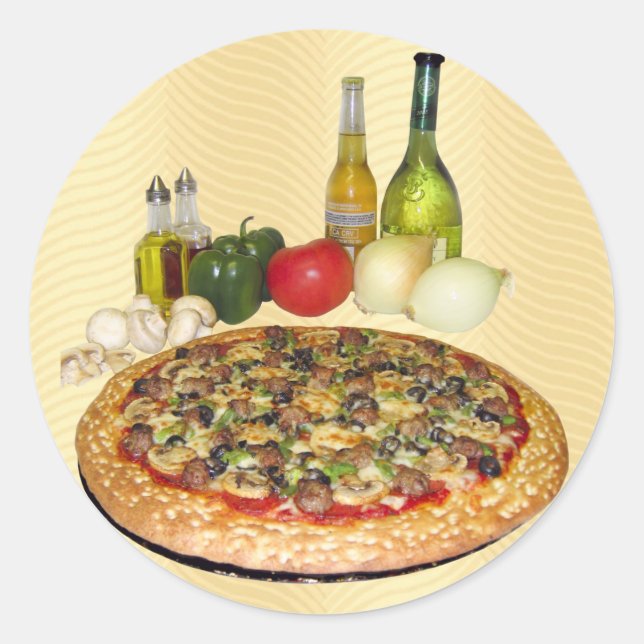 Sticker Rond Pizza (Devant)