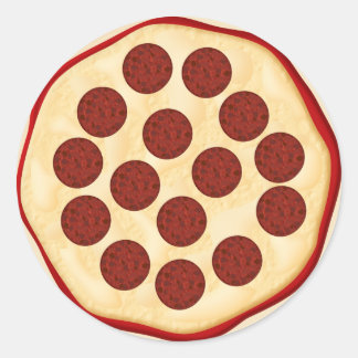 Sticker Rond Pizza au pepperoni