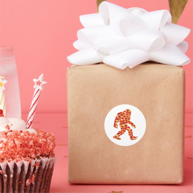 Sticker Rond Pizza Bigfoot (Fête)