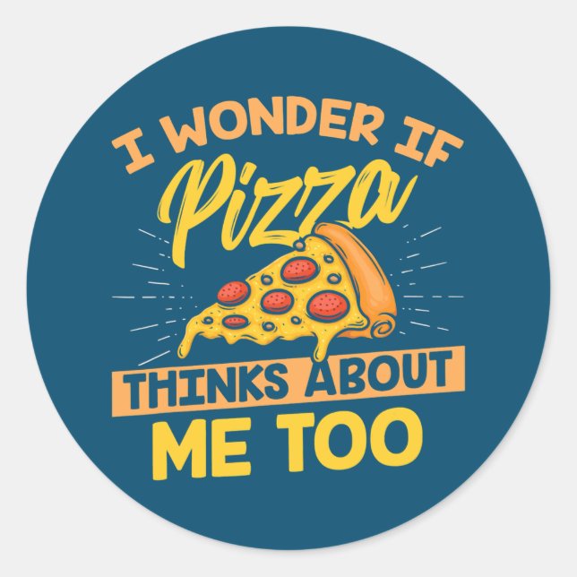 Sticker Rond Pizza Cuisine Lover Ventilateur Cuisine Gourmande  (Devant)