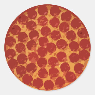 Sticker Rond Pizza de pepperoni