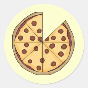 Sticker Rond Pizza de pizza de pizza
