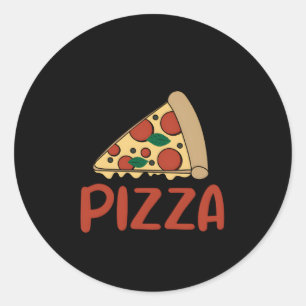 Sticker Rond Pizza Dit Italienne Restauration Rapide
